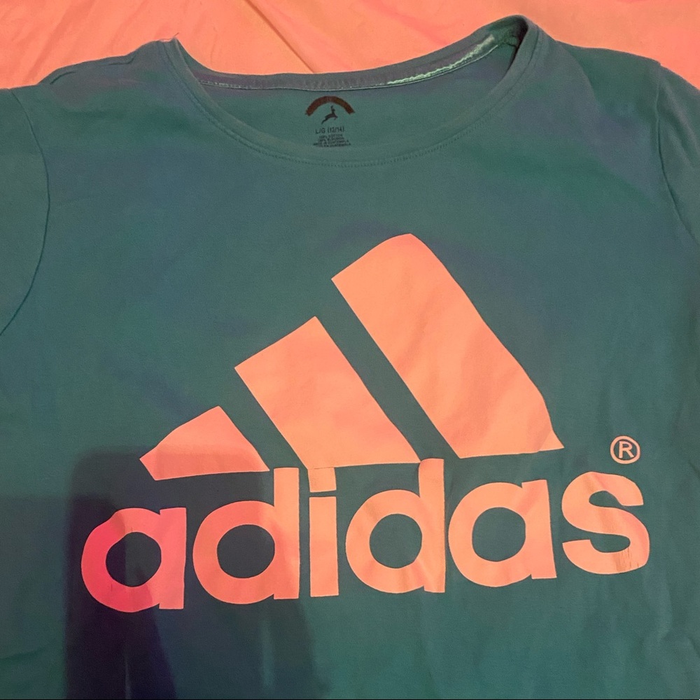 ADIDAS Logo Blue Tshirt